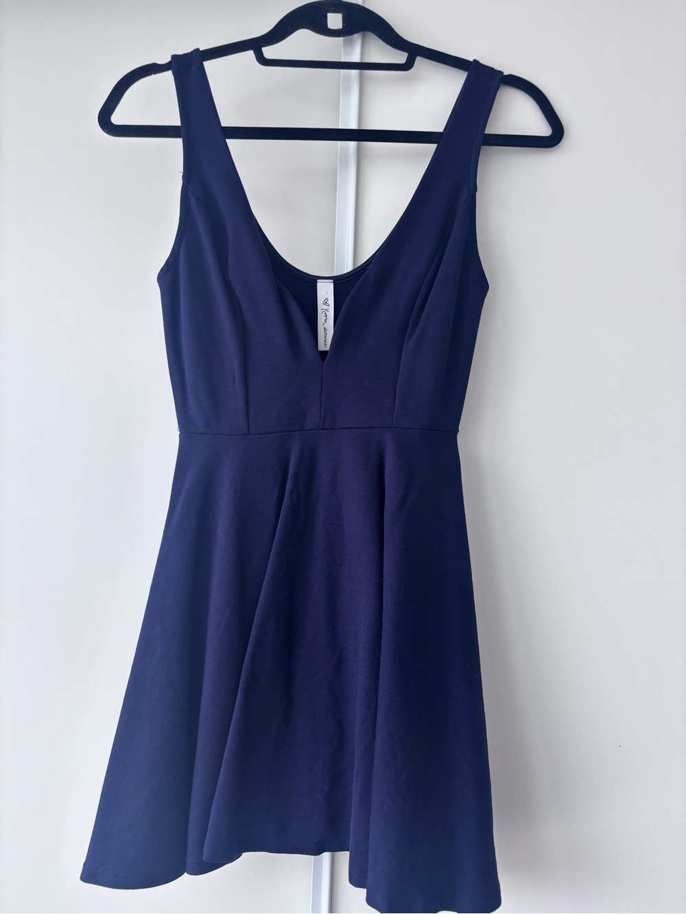 Navy Sleeveless V-Neck Mini Dress